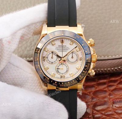 Swiss 4130 JH Factory Rolex Cosmograph Daytona Rubber Band Watch / Rolex Oysterflex Replica Watch